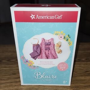 American Girl Blaire Floral Outfit dress leggings headband sandals for 18" dolls